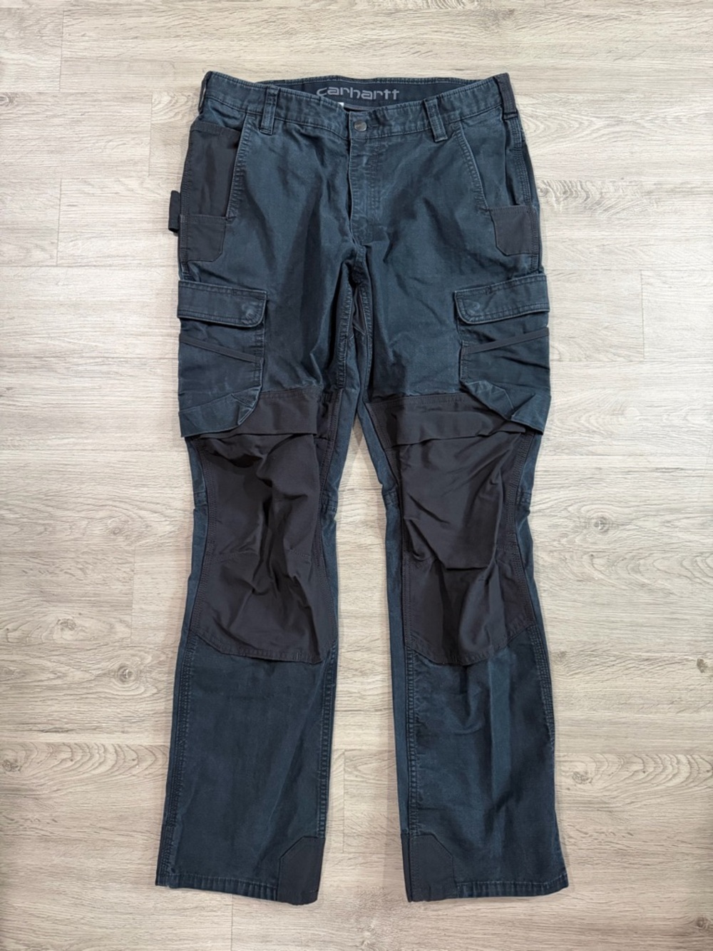 Carhartt Men’s Black Cargo Work Pants Rugged Flex Steel 34x32